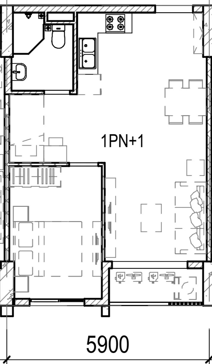 thiết kế căn hộ 1 phòng ngủ + dự án the privia